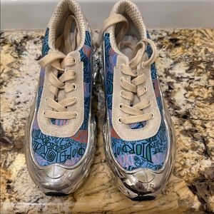 Dior Blue and Silver Sneakers